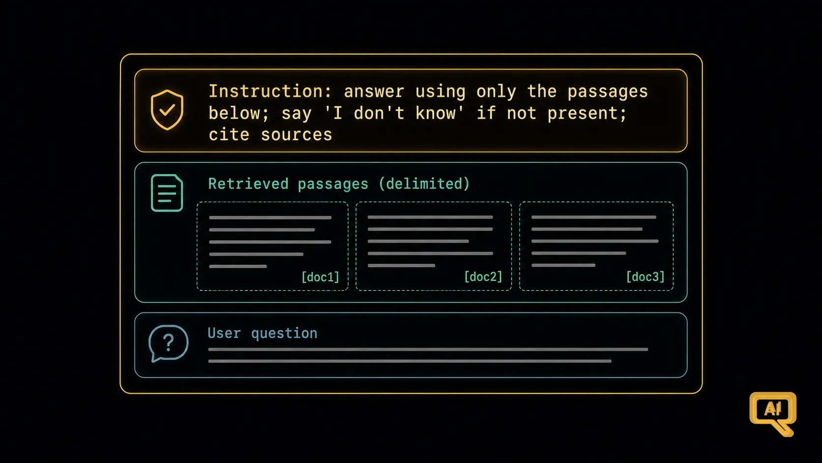 A well-structured RAG prompt